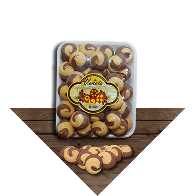 Biskota me ngjyra - Dy gjysma